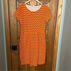 Boden Pheobe Popsicle Tulip Print Cotton Dress Pockets Cottagecore Size 10 US🌷